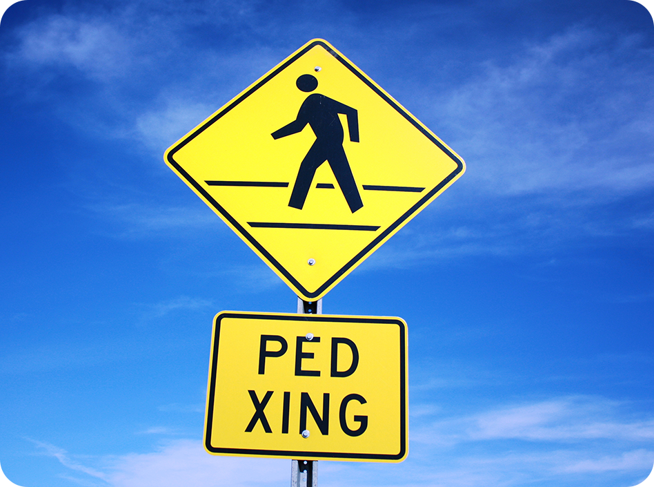 Photo of "Pedestrian Crossing" traffic sign