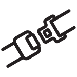 Seat belt buckle icon