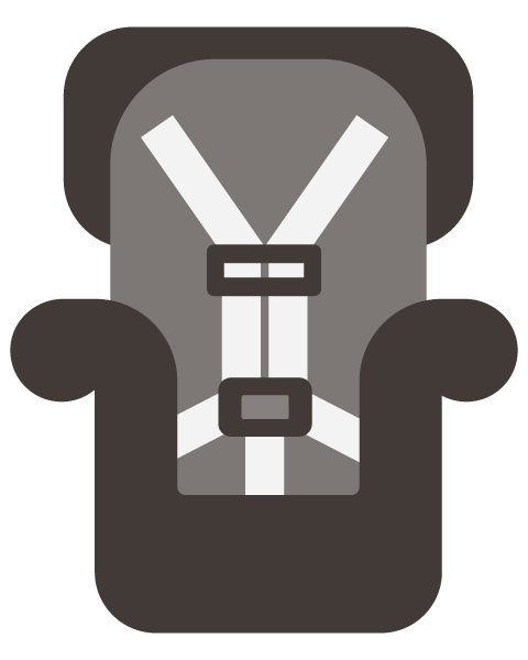 Five Point Harness Child Seat Graphic