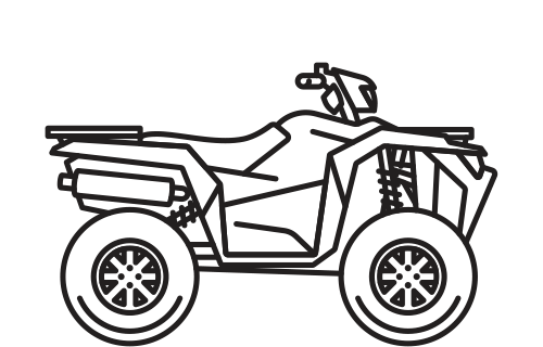 Illustration of an all-terrain vehicle (ATV).